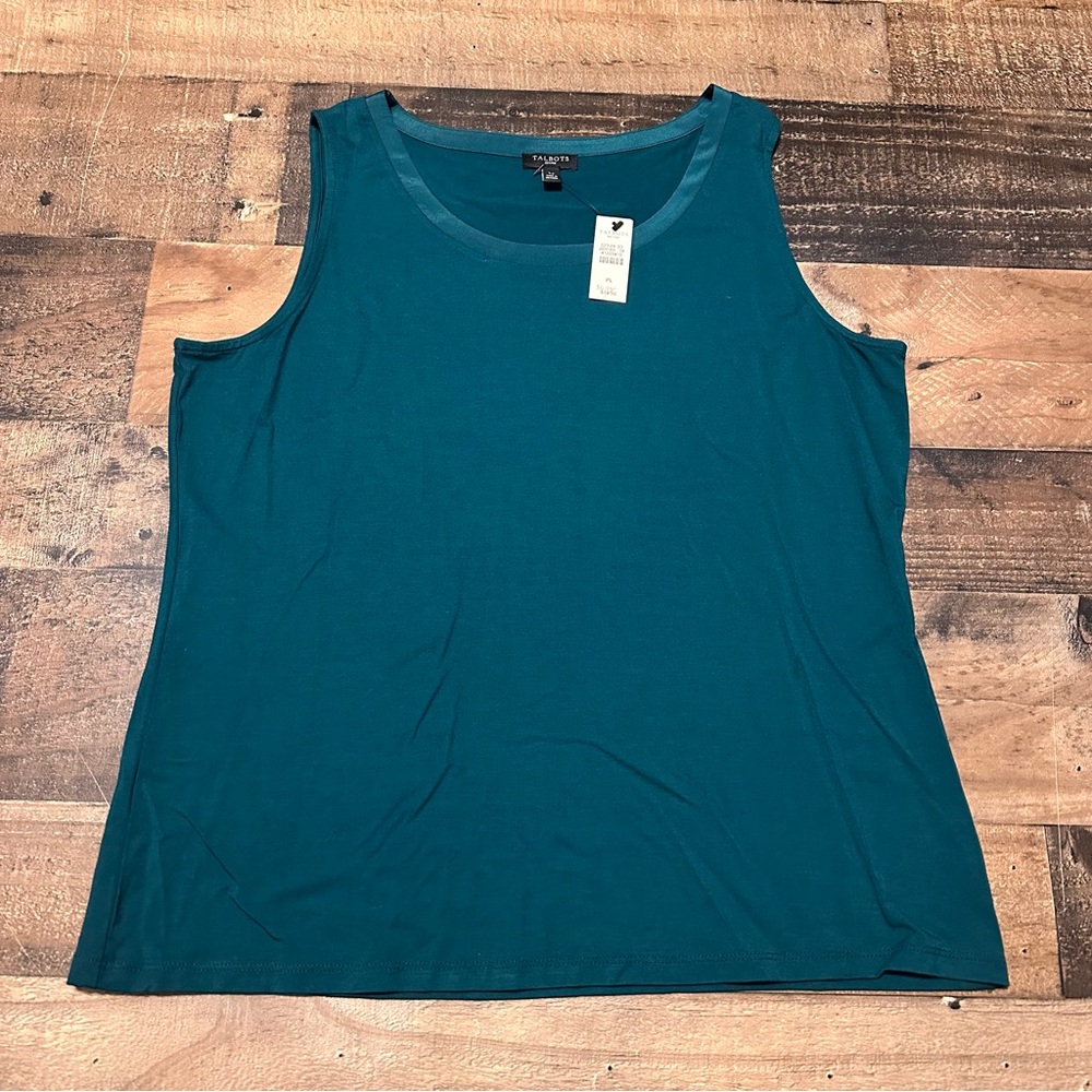 Talbots Jade Green Shell Tank